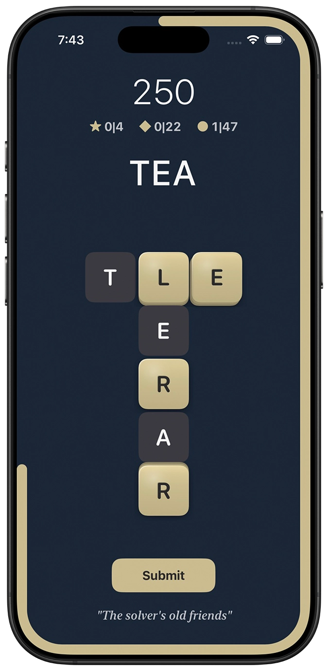 Virba gameplay — navy gold theme
